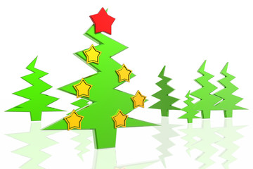 Christmas tree and decorations