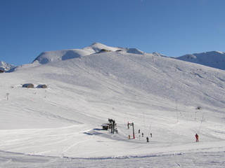 Pistes de ski dans les Alpes