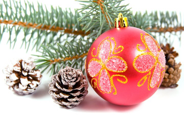 christmas decoration on a white background