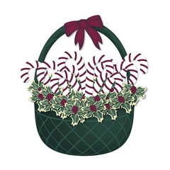 Christmas Basket Green