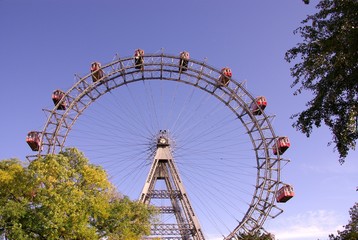 The ferris wheel at the Prater in Vienna, Austria