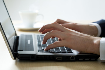 Typing hands