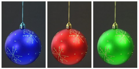 trio de boules de noel