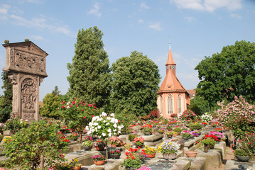 Johannisfriedhof Grab Albrecht Dürer Rosen
