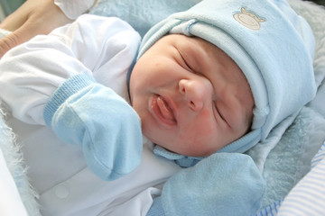 Peaceful dream. After childbirth, newborn baby.