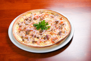 his is a tasty pizza