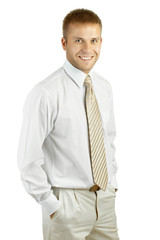 Portrait of a young handsome businessman