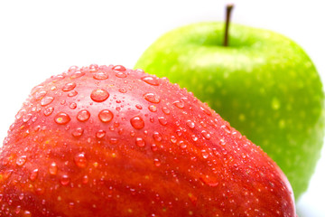 Red and green apples