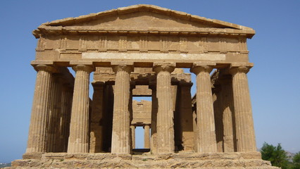 Le temple de la Concorde en Sicile