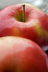 Macro shoot of red fresh apples 