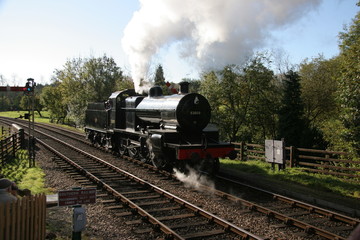 Fototapeta na wymiar Ex-S & D 7F 53809 w Kingscote, Bluebell Railway