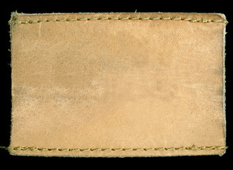 Leather label.