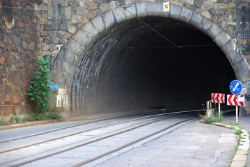 Road tunnel entrance