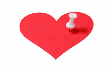 Heart with pin