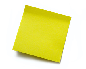 Clear yellow sticky note