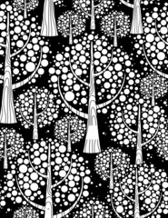 Forest. Seamless pattern.