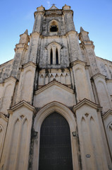 Church facade in havana