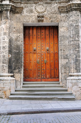 Vintage door on Old Havana