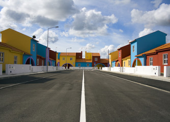 Fototapeta na wymiar Colorful houses