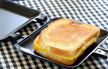 Grilled cheese in sandwich maker