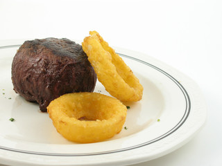 Steak and onion rings