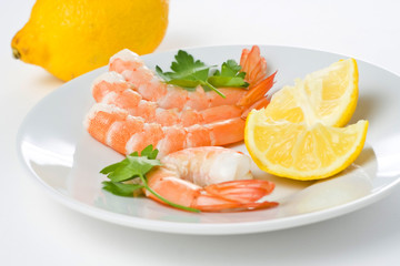 delicious fresh cooked shrimp prepared