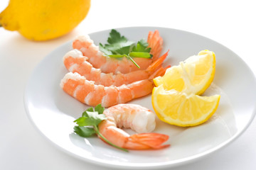 delicious fresh cooked shrimp prepared