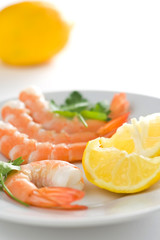 delicious fresh cooked shrimp prepared