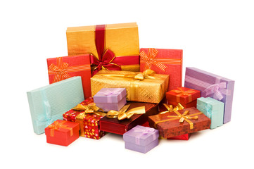 Gift box isolated on the white background