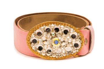 Stylish belt isolated on the white background