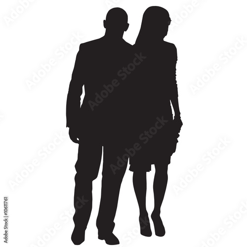 Download "Couple holding hands silhouette vector" Stock image and ...