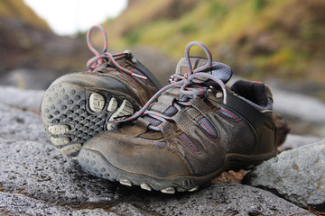 A pair of hiking shoes