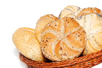 basket with bakery products