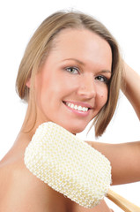 beautiful girl with bast whisp