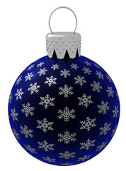 Isolated Blue Christmas Ornament