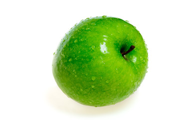 wet green apple