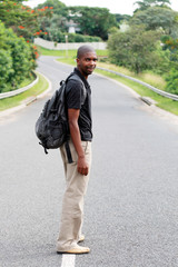 Fototapeta premium african man on the road