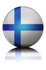 Obraz premium FlaggenKugel Finnland 1.1