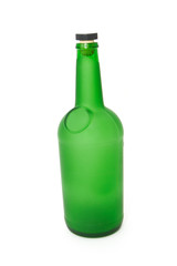 Green bottle isolated on white