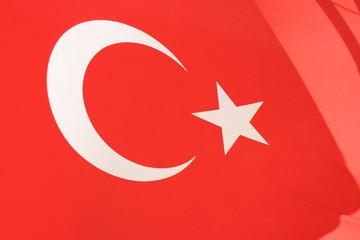 Flag of Turkey waving in the wind