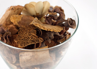 Potpourri in jar isolated