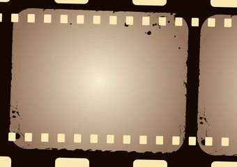 Editable vector grunge film frame