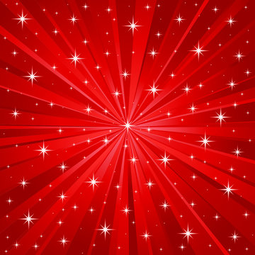 Red  Stars Vector Background