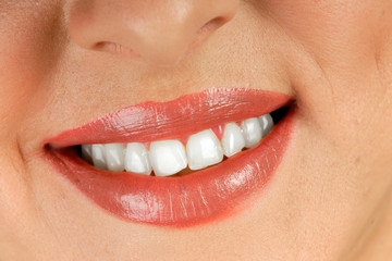 Obraz premium Smiling woman mouth