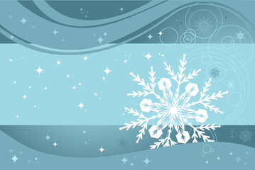 Christmas background blue, vector illustration