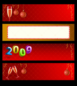 Set of holiday banners