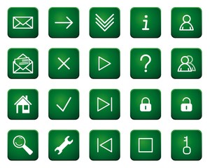 Set of web icons and buttons