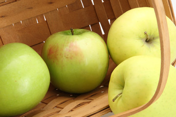 Basket of green apples