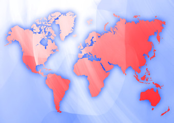 Weltkarte mit abstraktem Hintergrund