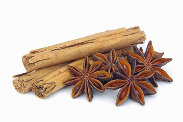 Zimtstange und Anisstern - cinnamon stick and star from anis 01